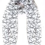 Women's Polyester Scarf- White
