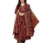 Women Printed Kurta and Pant Set with Dupatta