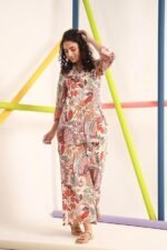 Women Kurta Set For Women|Co-Ords Set|Kurta Pant Set|Coordinate Set|Summer Suit|Printed Short Kurti With Pant Set| - Image 5
