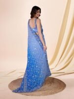 Women's Georgette Sequin Embroidery work Saree with Unstitch Blouse Piece - Image 2