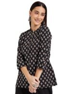 Women's Printed Regular Cotton Short Kurti