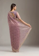 Purple Zariwork Art Silk Saree - Image 2