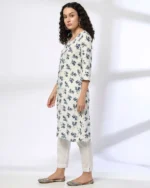 Women Floral Print Straight Kurta - Image 4