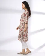 Women Floral Print Straight Kurta - Image 4