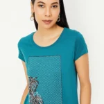 Women Printed Round Neck T-Shirt