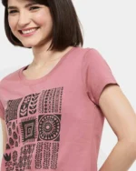 Women Printed Relaxed Fit Crew-Neck T-Shirt