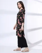 Women Floral Print Straight Kurta - Image 4