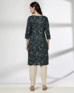 Women Floral Print Straight Kurta - Image 3