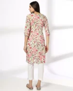 Women Geometric Print A-Line Kurti - Image 2