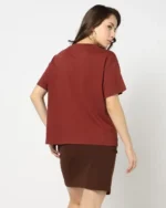 Women Cotton Regular Fit Crew-Neck T-Shirt - Image 4