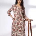 Women Floral Print Straight Kurta