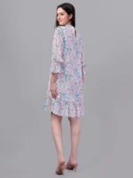 DRESSES FOR WOMEN WESTERN WEAR DOTTED MULTI-COLOR DRESS. - Image 2